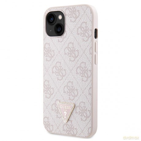 Guess nakładka do iPhone 14 6,1" GUHCP14SP4TDSCPP różowa HC PU Leather Metal Logo Strass Crossbody