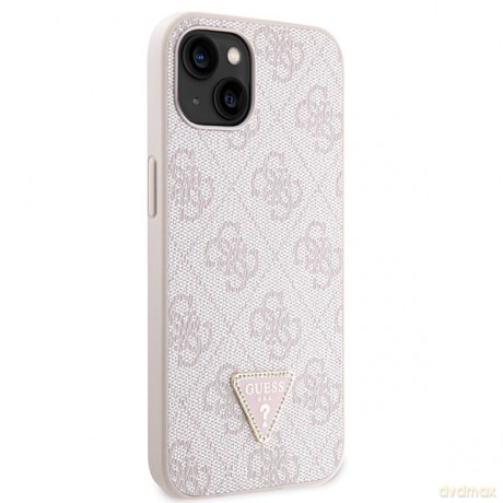 Guess nakładka do iPhone 14 6,1" GUHCP14SP4TDSCPP różowa HC PU Leather Metal Logo Strass Crossbody