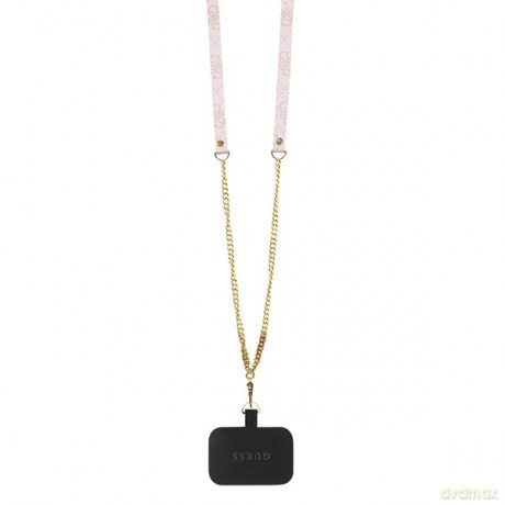 Guess nakładka do iPhone 14 6,1" GUHCP14SP4TDSCPP różowa HC PU Leather Metal Logo Strass Crossbody