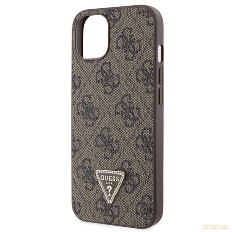 Guess nakładka do iPhone 14 6,1" GUHCP14SP4TDSCPW brązowa HC PU Leather Metal Logo Strass Crossbody