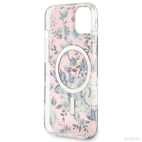 Guess nakładka do iPhone 14 6,1" GUHMP14SHCFWSP różowa hardcase Magsafe IML Flower