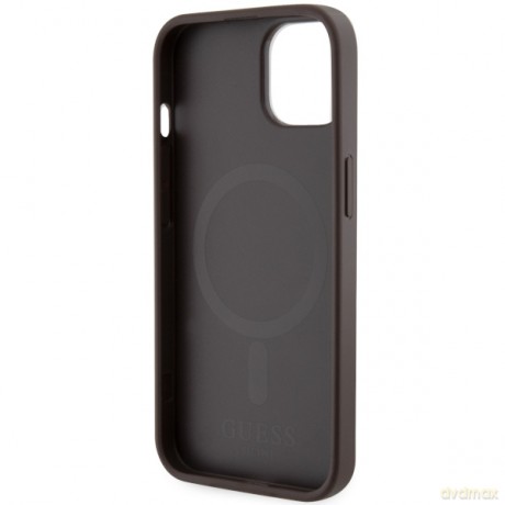Guess nakładka do iPhone 14 6,1" GUHMP14SHGCFSEW brązowa hardcase Magsafe Gcube PU Stripes