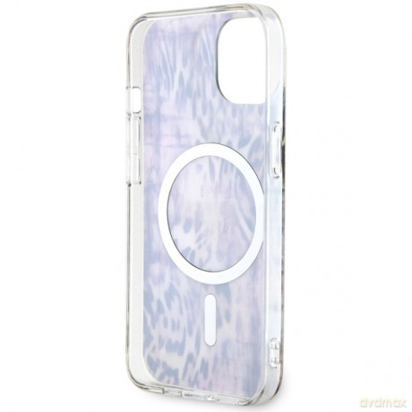 Guess nakładka do iPhone 14 6,1" GUHMP14SHLEOPWP różowa hardcase Magsafe IML Leopard