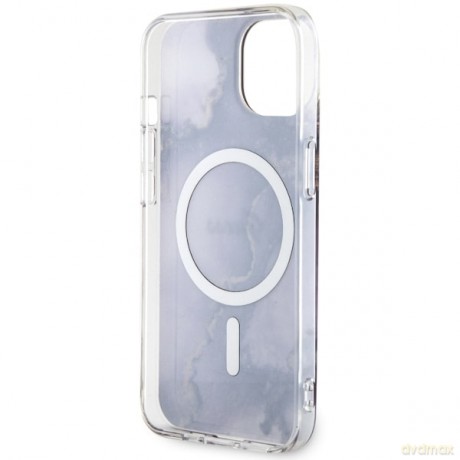 Guess nakładka do iPhone 14 6,1" GUHMP14SHTMRSU purpurowa hard case Golden Marble MagSafe