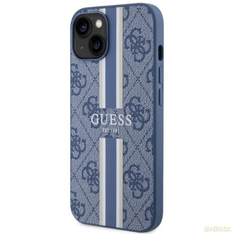 Guess nakładka do iPhone 14 6,1" GUHMP14SP4RPSB niebieska hardcase Magsafe 4G Printed Stripes