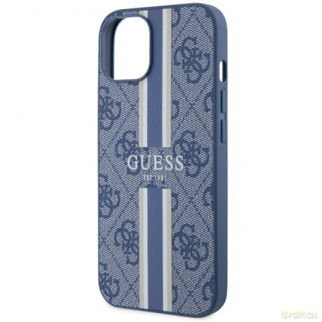 Guess nakładka do iPhone 14 6,1" GUHMP14SP4RPSB niebieska hardcase Magsafe 4G Printed Stripes