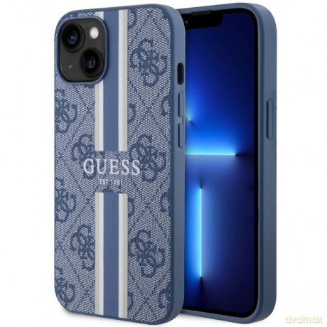 Guess nakładka do iPhone 14 6,1" GUHMP14SP4RPSB niebieska hardcase Magsafe 4G Printed Stripes