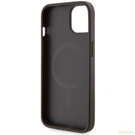 Guess nakładka do iPhone 14 6,1" GUHMP14SP4RPSW brązowa harcase Magsafe 4G Printed Stripes