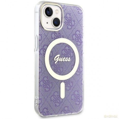 Guess nakładka do iPhone 14 Plus 6,7" GUHMP14MH4STU purpurowa hard case 4G MagSafe