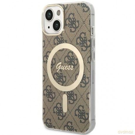 Guess nakładka do iPhone 14 Plus 6,7" GUHMP14MH4STW brązowa hardcase Magsafe IML 4G