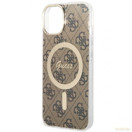Guess nakładka do iPhone 14 Plus 6,7" GUHMP14MH4STW brązowa hardcase Magsafe IML 4G