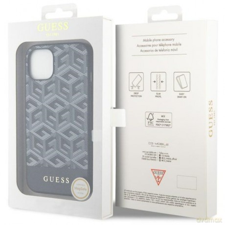 Guess nakładka do iPhone 14 Plus 6,7" GUHMP14MHGCFSEK czarna hard case GCube Stripes MagSafe