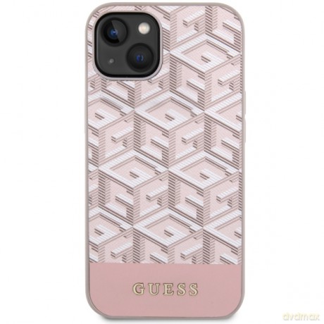 Guess nakładka do iPhone 14 Plus 6,7" GUHMP14MHGCFSEP różowa hard case GCube Stripes MagSafe