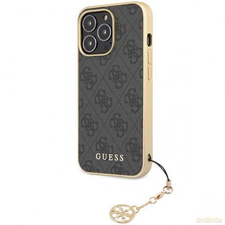 Guess nakładka do iPhone 14 Pro 6,1" GUHCP14LGF4GGR szara HC PU 4G Charm