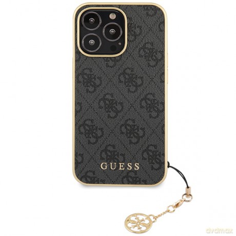 Guess nakładka do iPhone 14 Pro 6,1" GUHCP14LGF4GGR szara HC PU 4G Charm
