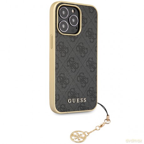 Guess nakładka do iPhone 14 Pro 6,1" GUHCP14LGF4GGR szara HC PU 4G Charm