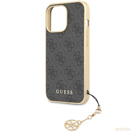 Guess nakładka do iPhone 14 Pro 6,1" GUHCP14LGF4GGR szara HC PU 4G Charm