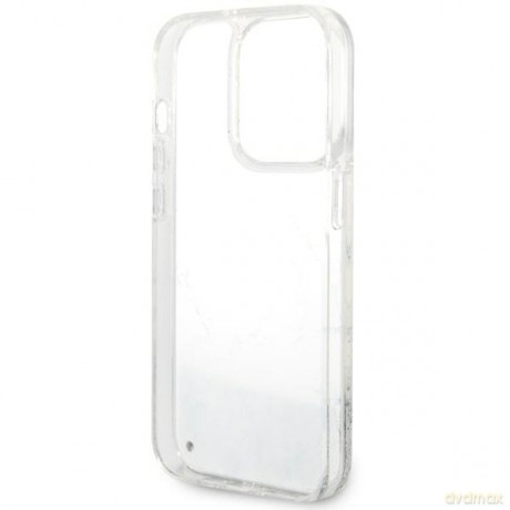 Guess nakładka do iPhone 14 Pro 6,1" GUHCP14LLCSGSGH biała hard case Liquid Glitter Marble