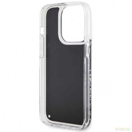Guess nakładka do iPhone 14 Pro 6,1" GUHCP14LLCSGSGK czarna hard case Liquid Glitter Marble