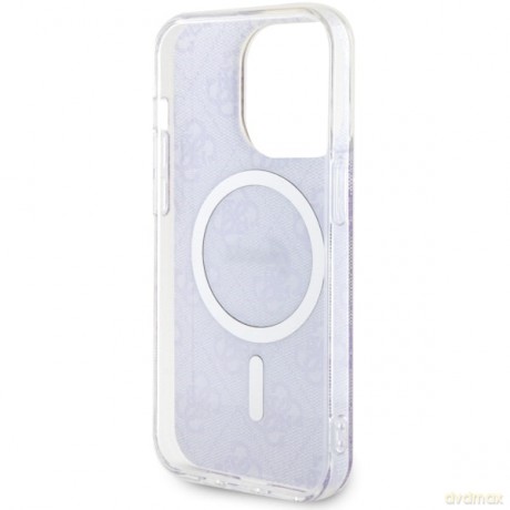 Guess nakładka do iPhone 14 Pro 6,1" GUHMP14LH4STU purpurowa hard case 4G MagSafe