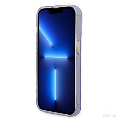 Guess nakładka do iPhone 14 Pro 6,1" GUHMP14LHTCMU fioletowa HC Magsafe Gold Outline Translucent