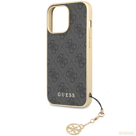 Guess nakładka do iPhone 14 Pro 6,7" GUHCP14XGF4GGR szara HC PU 4G Charm