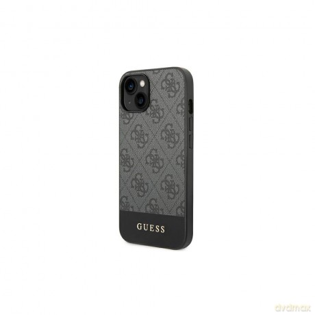 Guess nakładka do iPhone 14 Pro Max 6,7" GUHCP14XG4GLGR szara PC/TPU 4G PU case with Bottom Stripe Metal Logo