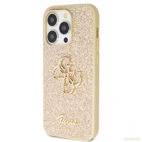 Guess nakładka do iPhone 14 Pro Max 6,7" GUHCP14XHG4SGD złota HC Fixed Glitter Big 4G
