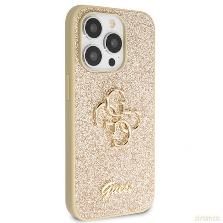 Guess nakładka do iPhone 14 Pro Max 6,7" GUHCP14XHG4SGD złota HC Fixed Glitter Big 4G