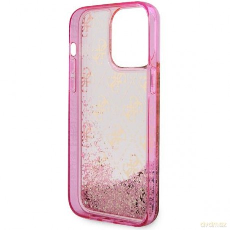 Guess nakładka do iPhone 14 Pro Max 6,7" GUHCP14XLC4PSGP różowa hardcase Liquid Glitter 4G Translucent