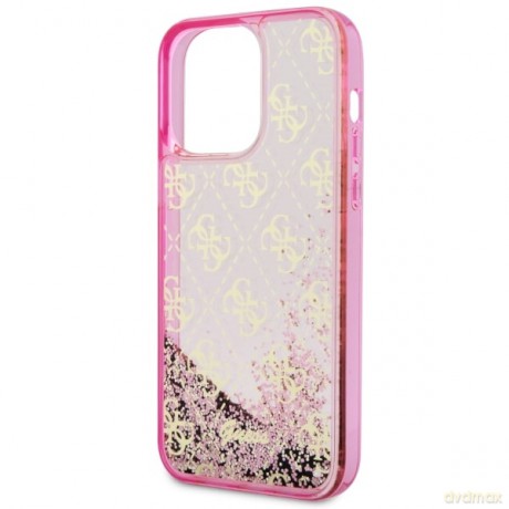 Guess nakładka do iPhone 14 Pro Max 6,7" GUHCP14XLC4PSGP różowa hardcase Liquid Glitter 4G Translucent