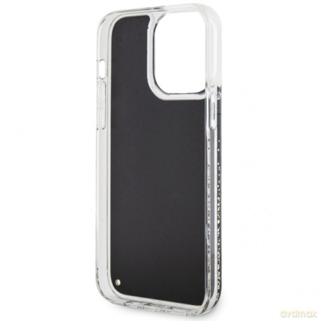 Guess nakładka do iPhone 14 Pro Max 6,7" GUHCP14XLCSGSGK czarna hard case Liquid Glitter Marble