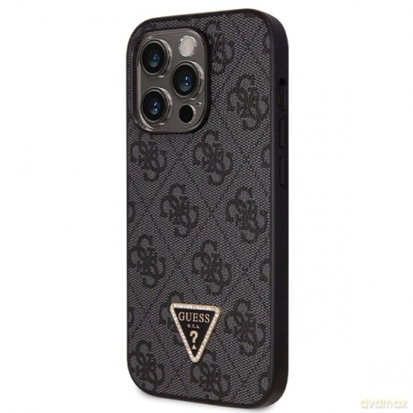 Guess nakładka do iPhone 14 Pro Max 6,7" GUHCP14XP4TDSCPK czarna HC PU Leather Metal Logo Strass Crossbody