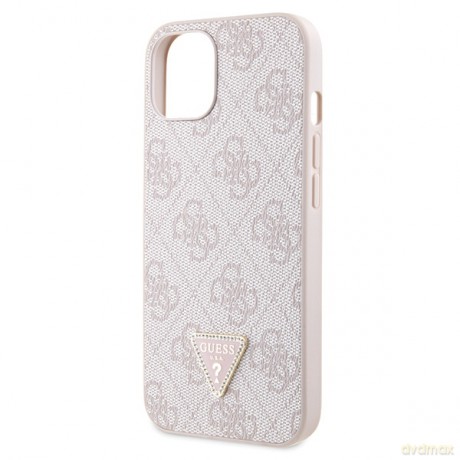 Guess nakładka do iPhone 14 Pro Max 6,7" GUHCP14XP4TDSCPP różowa HC PU Leather Metal Logo Strass Crossbody