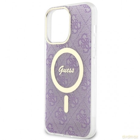 Guess nakładka do iPhone 14 Pro Max 6,7" GUHMP14XH4STU purpurowa hard case 4G MagSafe