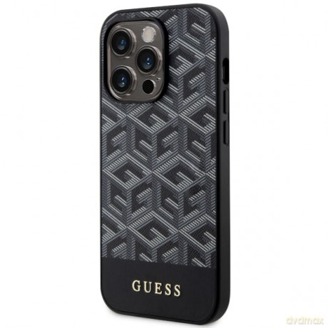 Guess nakładka do iPhone 14 Pro Max 6,7" GUHMP14XHGCFSEK czarna hard case GCube Stripes MagSafe