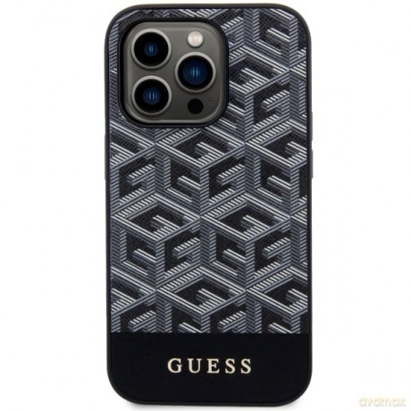 Guess nakładka do iPhone 14 Pro Max 6,7" GUHMP14XHGCFSEK czarna hard case GCube Stripes MagSafe