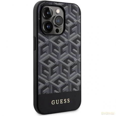 Guess nakładka do iPhone 14 Pro Max 6,7" GUHMP14XHGCFSEK czarna hard case GCube Stripes MagSafe