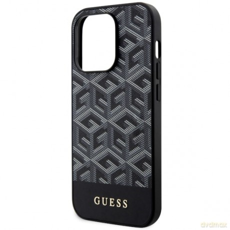 Guess nakładka do iPhone 14 Pro Max 6,7" GUHMP14XHGCFSEK czarna hard case GCube Stripes MagSafe