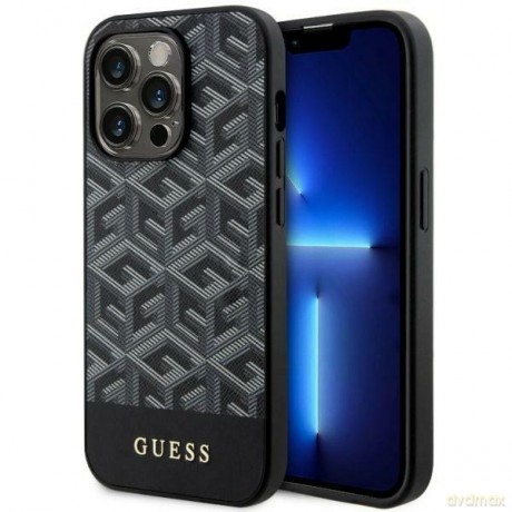 Guess nakładka do iPhone 14 Pro Max 6,7" GUHMP14XHGCFSEK czarna hard case GCube Stripes MagSafe