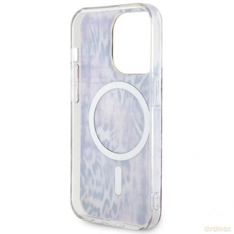 Guess nakładka do iPhone 14 Pro Max 6,7" GUHMP14XHLEOPWP różowa hard case Leopard MagSafe