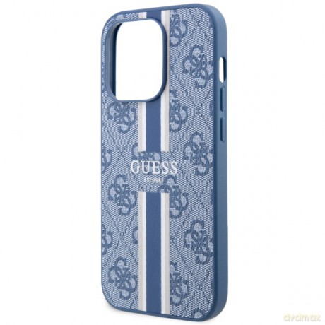 Guess nakładka do iPhone 14 Pro Max 6,7" GUHMP14XP4RPSB niebieska hardcase Magsafe 4G Printed Stripes