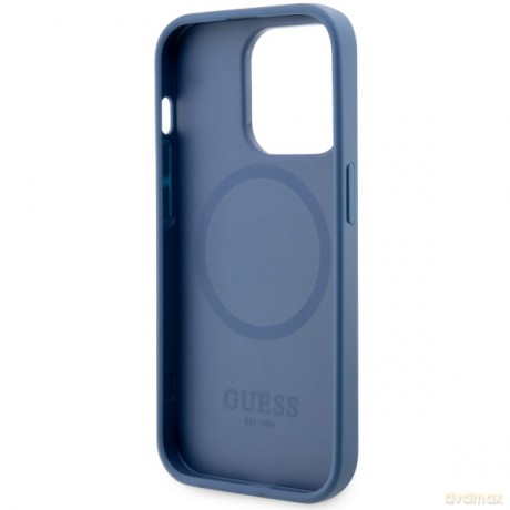 Guess nakładka do iPhone 14 Pro Max 6,7" GUHMP14XP4RPSB niebieska hardcase Magsafe 4G Printed Stripes