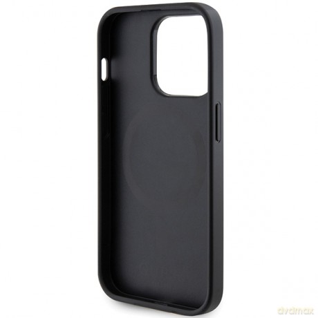 Guess nakładka do iPhone 14 Pro Max 6,7" GUHMP14XPSAHMCK czarna HC PU Saffiano Magsafe