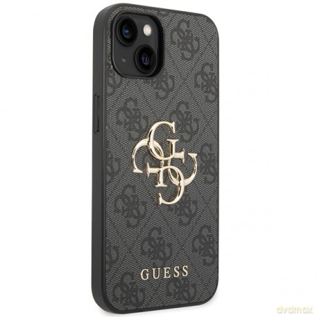 Guess nakładka do iPhone 15 6,1" GUHCP15S4GMGGR szara HC PU Leather 4G Metal Logo