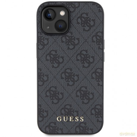 Guess nakładka do iPhone 15 6,1" GUHCP15SG4GFGR szara HC PU 4G Metal Logo