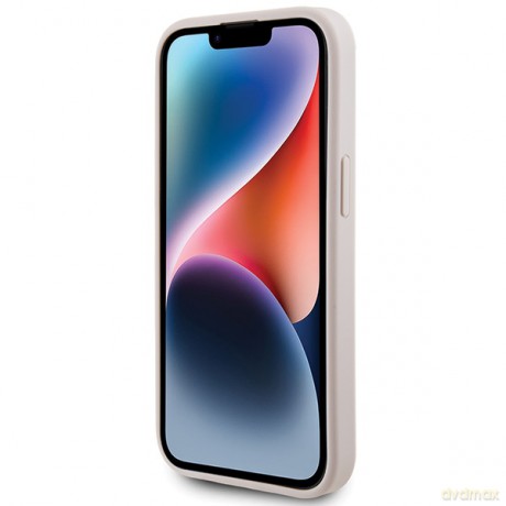 Guess nakładka do iPhone 15 6,1" GUHCP15SG4GFPI różowe HC PU 4G Metal Logo
