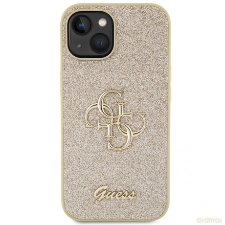 Guess nakładka do iPhone 15 6,1" GUHCP15SHG4SGD złota HC Fixed Glitter Big 4G