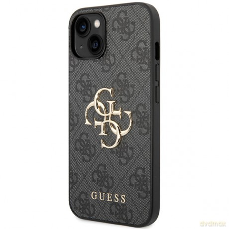 Guess nakładka do iPhone 15 Plus 6,7" GUHCP15M4GMGGR szara HC PU Leather 4G Metal Logo