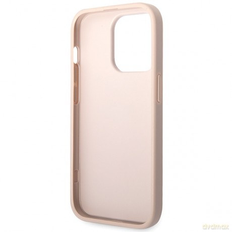 Guess nakładka do iPhone 15 Pro 6,1" GUHCP15L4GMGPI różowe HC PU Leather 4G Metal Logo